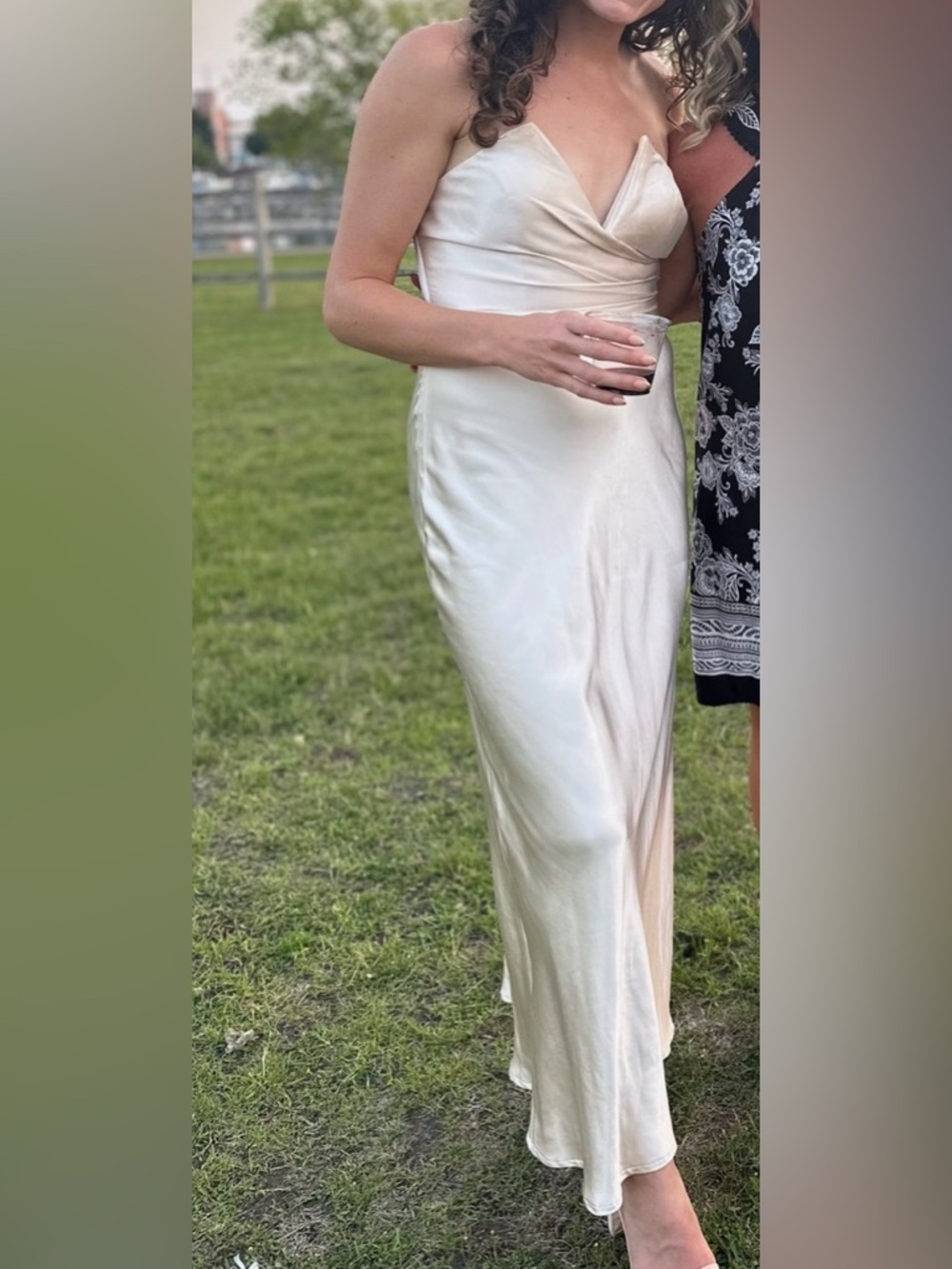 Saints and Secrets Cream Strapless Dress